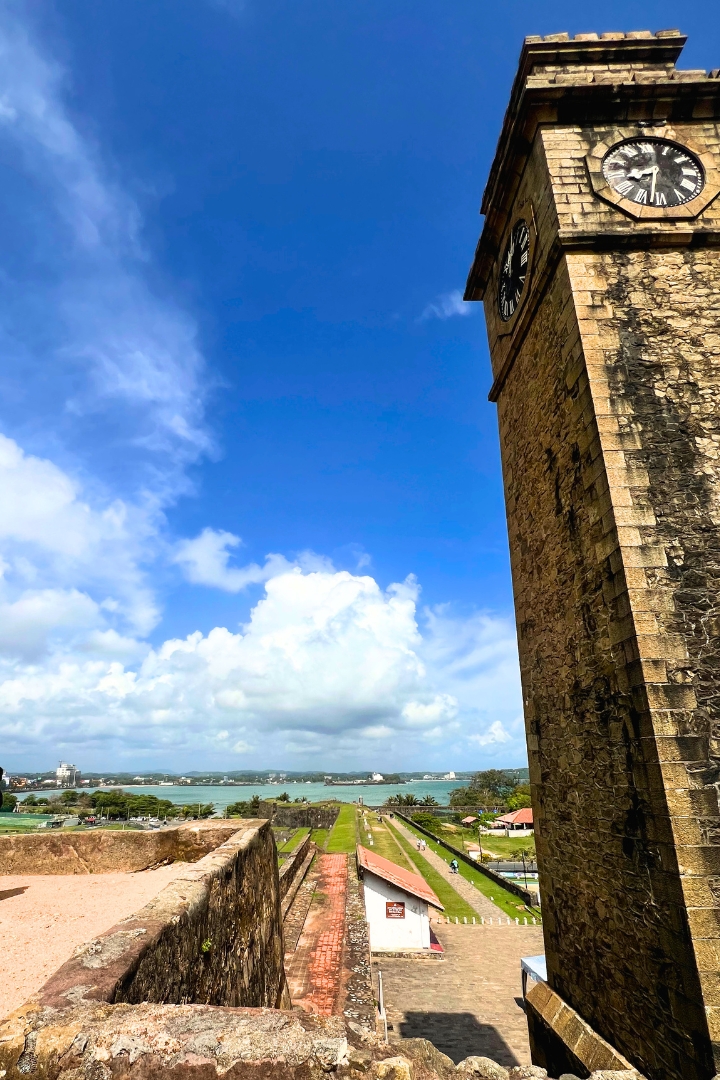 Clock tower and ramparts of Galle Fort