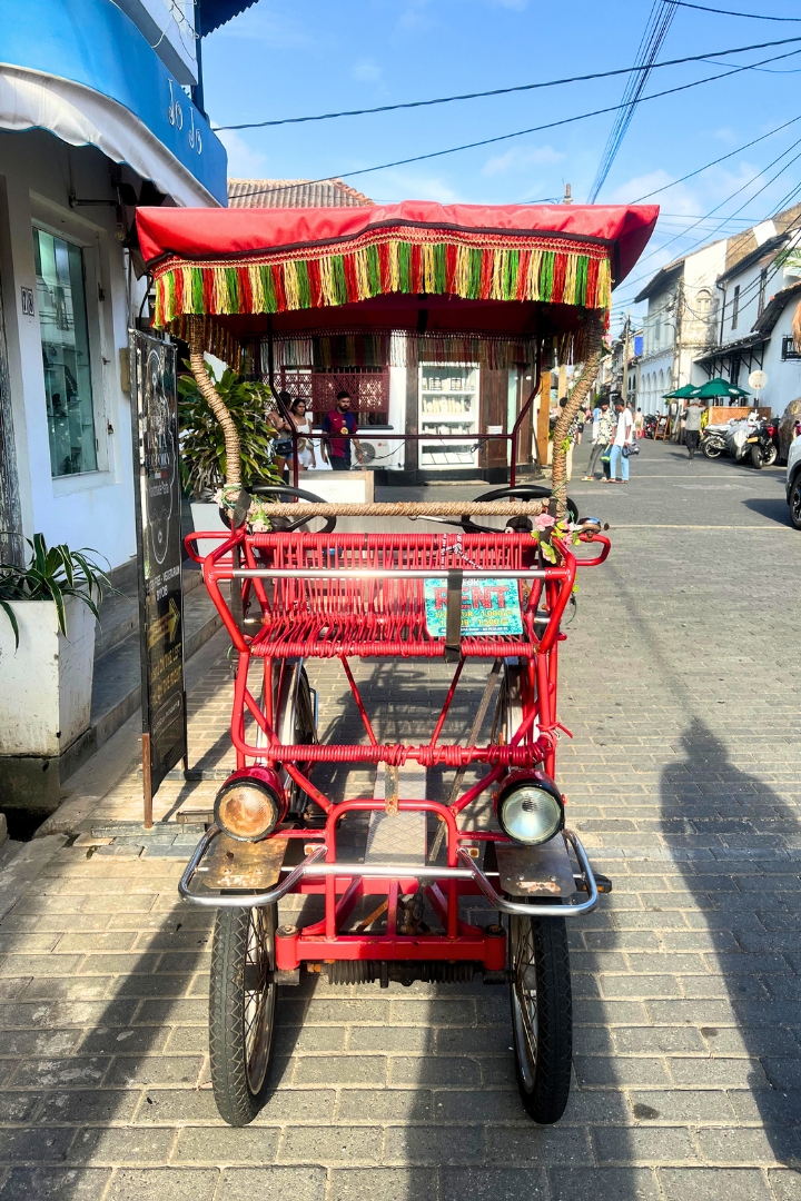 Tuk tuk parked in Galle Fort